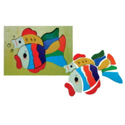 Quebra Cabeça Liso Peixes