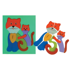 Quebra Cabeça Luxo Gato com Filhotes