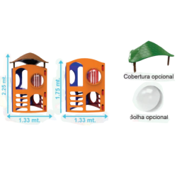 Play Modular Big Climber IV Com ou sem Telhados Playground