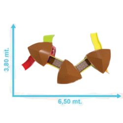 Play Modular Big Climber III - Duas Pontes com ou sem Telhado Playground