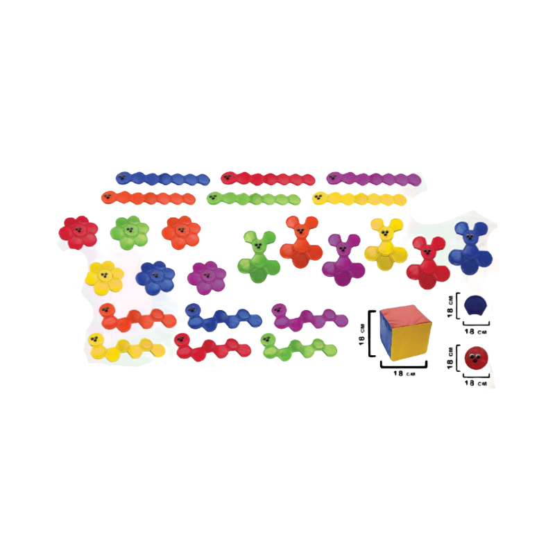 Kit Colors Blocks Montessori Com 44 Peças Kit Colors Blocks Montessori Com 44 Peças